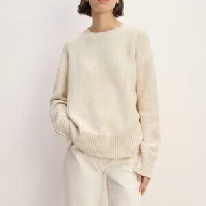 EVERLANE Cotton Honeycomb Square Crew Canvas